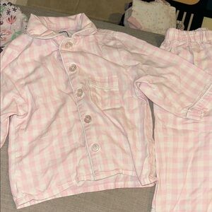 Soft Pink Checkered Kids Pajama Set